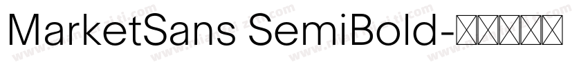 MarketSans SemiBold字体转换